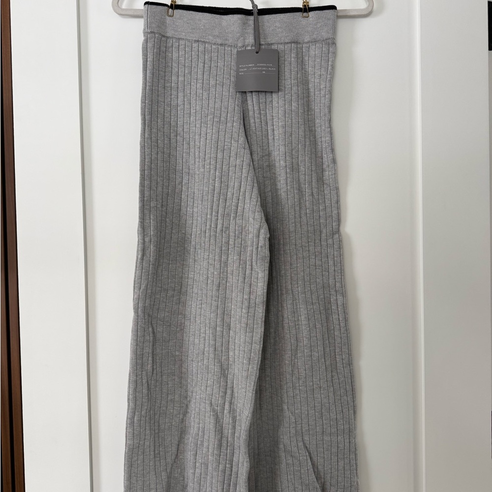 Marled Gray Knit Cardigan with Black Trim - Picture 6 of 8